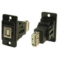 CP30707NMB USB разъем, USB-B, USB-A, панельный монтаж