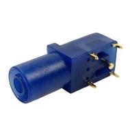 FCR7350L гнездо банановое, 4мм, панельное, синее, позолоченное