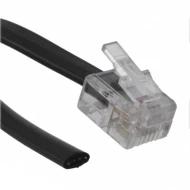 513-26-6400-BL-0007F патч-корд, Flat, Straight Cable, Plug to Cable, 6p4c, 2.13м