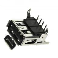 LUSBA11100 разъем, USB-A, 4 контакта, Receptacle, Horizontal