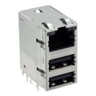 RJMG2310228A0ER разъем модульный, RJ45 with USB A, Dual, 1 порт, 10/100/1000 Base-T