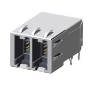 10133575-001LF модульный разъем, Jack, 8p8c (RJ45, Ethernet), 2 порта, Cat5e