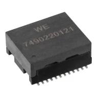 7490220121 трансформатор импульсный, LAN 10/100/1000 Base-T, 350мкГн, 1CT:1CT Transmitter, 1CT:1CT Receiver