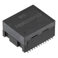 7490220122 импульсный трансформатор, LAN 10/100/1000 Base-T, 350мкГн, 1CT:1CT Transmitter, 1CT:1CT Receiver