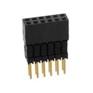 ESQ-106-34-G-D прямоугольный разъем, гнездо на плату, 12 позиций, 5.7А, 550В