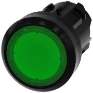 3SU10010AA400AA0 кнопка с подсветкой, круглая, пластик, зеленая, 22мм