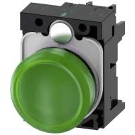 3SU11066AA401AA0 индикаторная лампа, LED, зеленая, 230В, 1350мкд