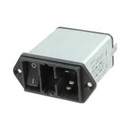 DD14-72121-12111-1100 входной разъем питания, IEC 320-C14, 10А, 250В AC, с фильтром