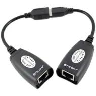 SANOXY-VNDR-USB-CAT5-CBL-SET кабель USB, A Female (2) to A Female With A Male, 50м, USB 1.1, USB 2.0