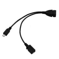SANOXY-VNDR-OTG-YCABLE кабель USB, A Female to Micro B Female With Micro B Male, USB 3.2 Gen 1, 304.8мм