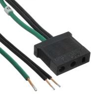 489-037-L10 кабель питания для вентиляторов, Female Receptacle to Cable, 3 проводника, VSF1.25mm², 1.00м