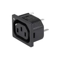 3-100-405 разъем питания, IEC 320-2-2/F, гнездо, 10А, 250В AC