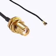 W9017BD0100 коаксиальный кабель, SMA-F-IPEX MHF4, 100мм, 50 Ом, 7.1 ГГц