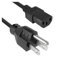 212099-01 шнур питания, NEMA 5-15P - IEC 320-C13, 125В, 10А, 18 AWG, 1.83м