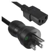 233058-01 шнур питания, NEMA 5-15P - IEC 320-C13, 16 AWG, 125В, 13А