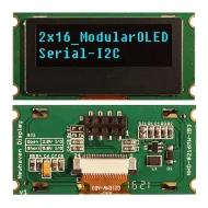 NHD-0216MW-IB3 модуль дисплея OLED, 16 x 2 символов, I²C, 2.4В ~ 5.5В