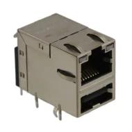 0820-1X1T-00-F модульный разъем, Jack with USB A, 8p8c (RJ45, Ethernet), 1 порт, 1 ряд