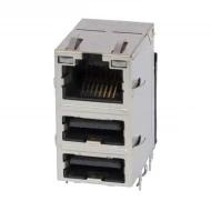 C893-1DX1-E5 разъем, RJ45 with USB A, Dual, 1 порт, 10/100 Base-T