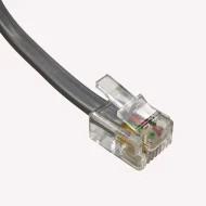 BC-64SS014F патч-корд, Flat, Straight Cable, Plug to Plug, 6p4c, 4.27м