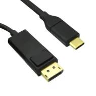 BC-DC006F кабель-переходник, USB C Male Plug 3.1 to DisplayPort Male, 1.83м, круглый, черный