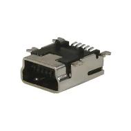 A-USB B-M5-SMD-C разъем, USB - mini B, 5 контактов, USB 2.0, 1А, 30В
