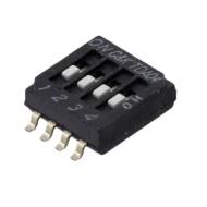 TDA04H0SB1R DIP-переключатель, SPST, 4 позиции, 25мА, 24В