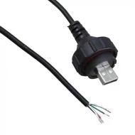 DCM-USBAB-R5 кабель USB, USB2.0 A PLUG-OPEN W/COUPL, A Male to Cable, 4.95м, USB 2.0