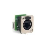 RJXS8FD5T модульный разъем, XLRNET D TYPE FEEDTHROUGH CAT5E, Jack 8p8c (RJ45), Cat5e, экранированный