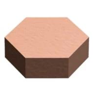SJ-5201-LIGHT-BROWN бампер, шестиугольный, полиуретановая пена, 29 Shore M