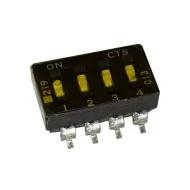 219-4LPST переключатель DIP, SPST, 4 позиции, 100мА, 20В