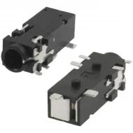 SJ-43516-SMT-TR аудио разъем, Phone Jack, Female, Stereo (4 Conductors, TRRS), 3.50мм, 12В, 1А