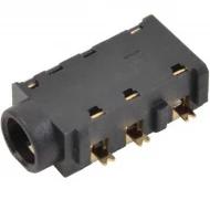 SJ-43615TS-SMT-TR аудио разъем, Phone Jack, Stereo (4 Conductor, TRRS), 3.50мм, 12В, 1А