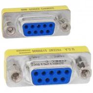 320X12519X переходник D-Sub, Gender Changer, 9 Pin Female, 125В, 7.5А