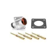 RT00104PKNH03-K круглый разъем, Receptacle, Male Pins, 4 позиции, 13А, 250ВAC