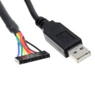 TTL-232R-3V3-2MM кабель со встроенным функциональным блоком, USB to TTL Serial, 3.3В, 1.8м