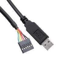 TTL-234X-3V3 кабель со встроенным функциональным блоком, USB to TTL Serial, 3.3В, 1.8м