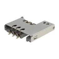 SIM2070-6-0-30-00-A разъем для SIM-карты, Mini SIM, 6 контактов, 0.5А, 30В