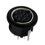 KMDVLX-8S-N-1 разъем, MINI-DIN VERTICAL, 8 позиций, 2А, 12В DC