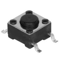 TS04-66-65-BK-260-SMT переключатель тактильный, SPST-NO, Off-Mom, 0.05А @ 12В DC, 260gf