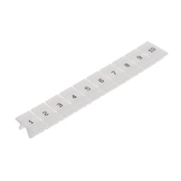 MT6/H-1-10 маркировочная бирка, Numbers, 1 through 10, White, 100 Tags