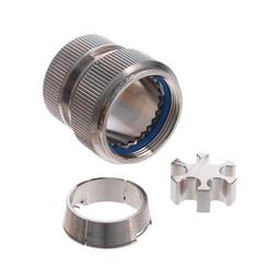 HEX40-AC-00-17-A6-1-U Backshell, Heat Shrink Adapter, M25x1, Shielded, Silver
