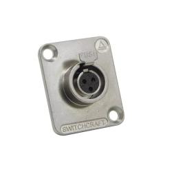 EHT3F разъем круглый, CONN PLUG FMALE MINI XLR 3P SLDR, 3 позиции, Mini XLR