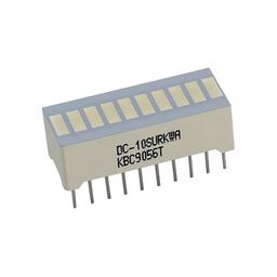 DC10SURKWA светодиодный индикатор, LED BAR GRAPH, 10 сегментов, 630нм, красный, 1.95В